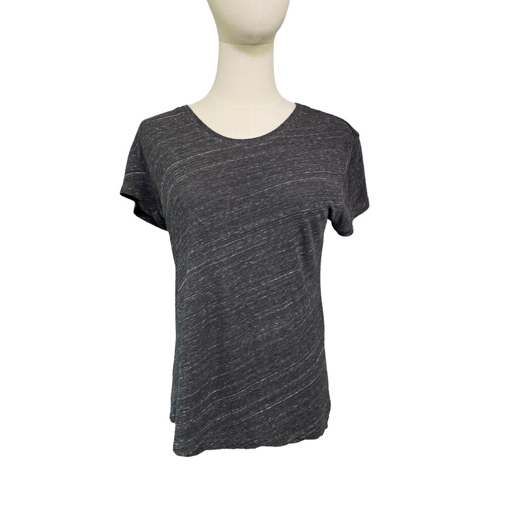 Brandy Melville Gray Marled Short Sleeve Tee Cotton Blend One Size Italy